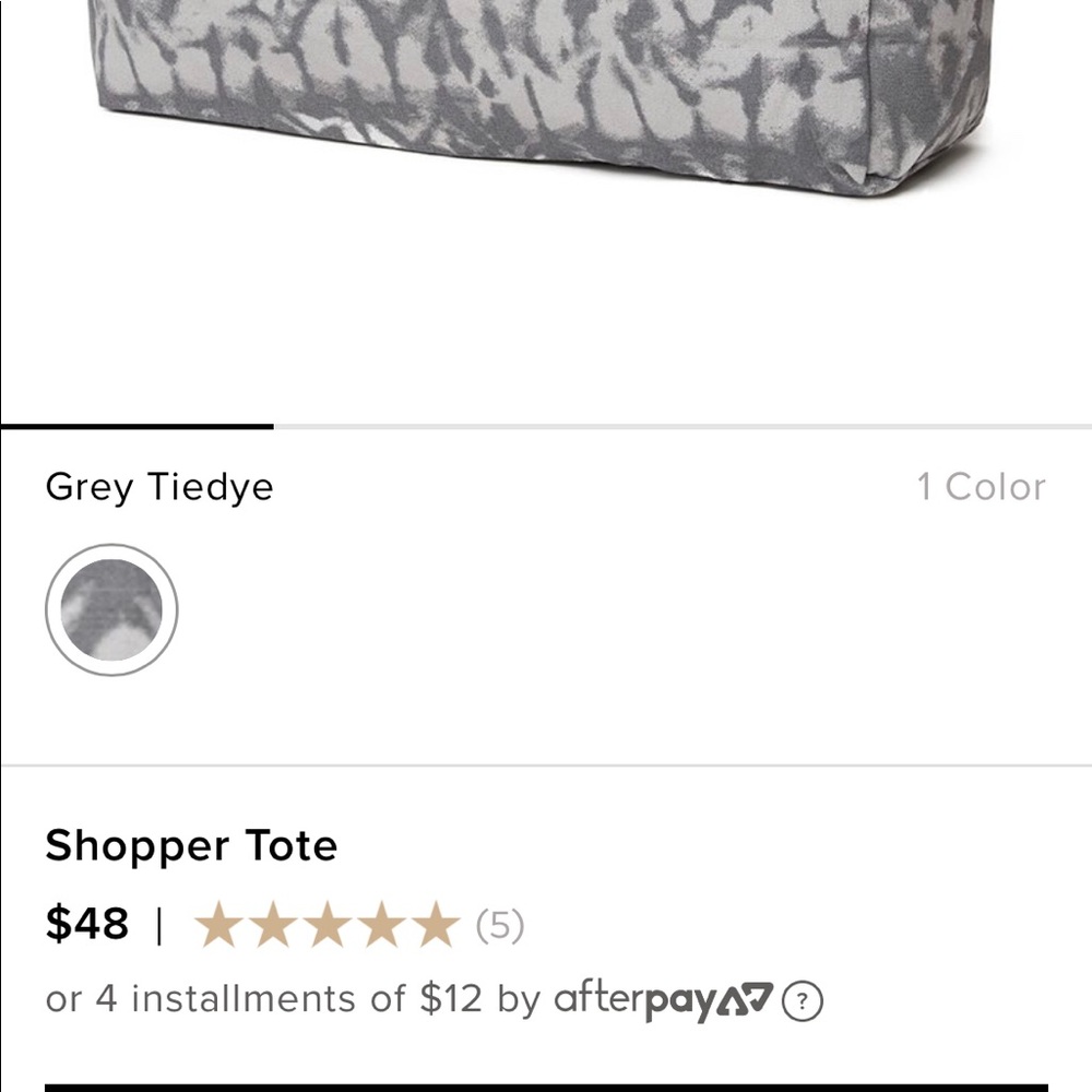 New Alo Yoga Gray Tie-Dye Shopper Tote - Picture 3 of 11